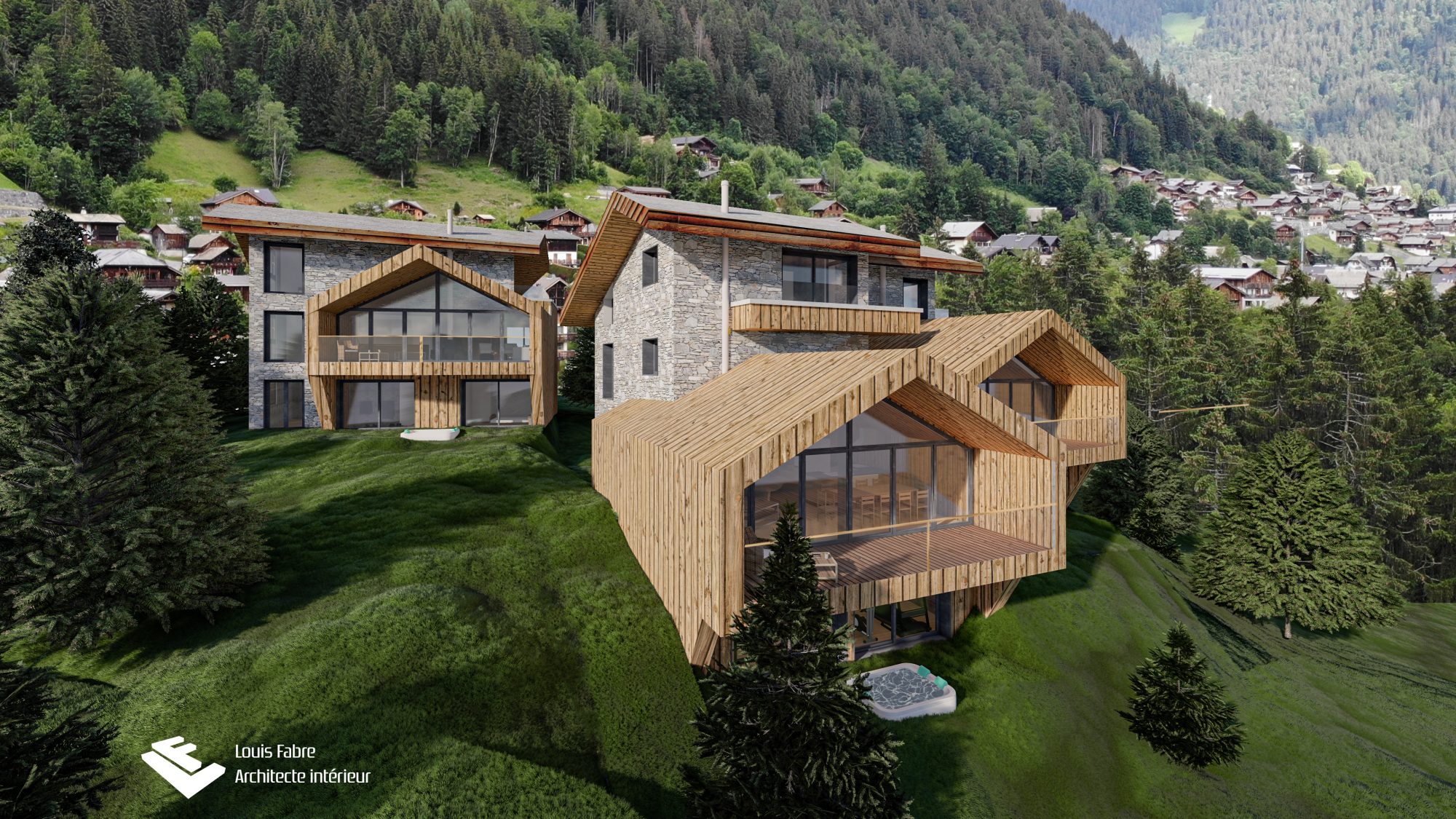 Chalet neuf architecture contemporaine